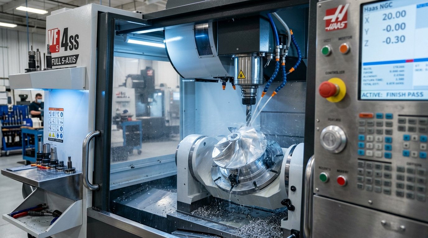 Haas Vertical Machining Center Running Precision Coolant
